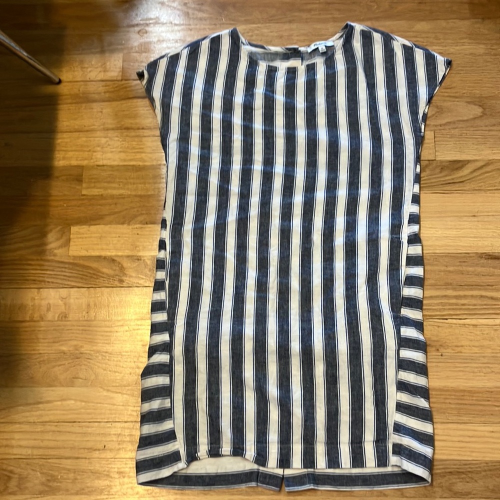Adorable Madewell linen cotton spring summer dress with pockets